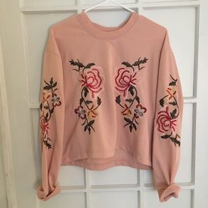 Sequin Rose Sweatshirt